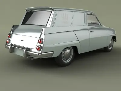 SAAB 95 Van 3D model