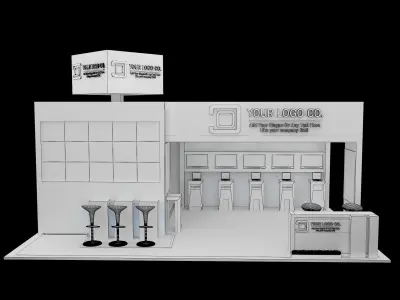 Booth Exhibition Stand a565b 3D model