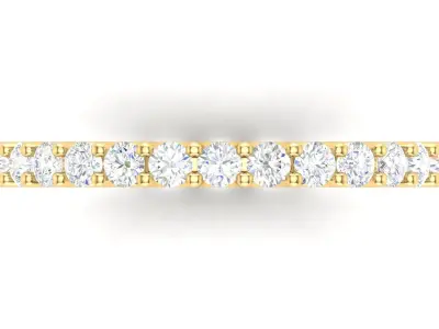 U Shaped Eternity Ring 2 point 2 mm stone size swiss 18 and EU58 3D print model