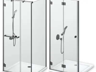 Cabin showers Radaway Carena black 3D model