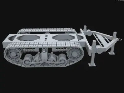 Trailer Track-clay version 3D model