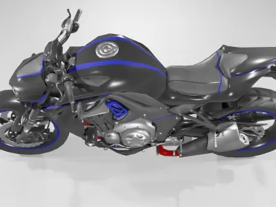 Bike Z1000  Low-poly 3D model