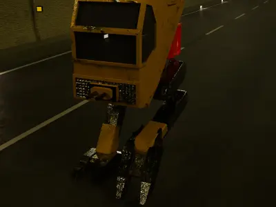 L-poly Patrol Robot  -Rigged- Low-poly 3D model