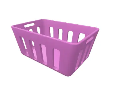 Plastic Basket Free low-poly 3D model