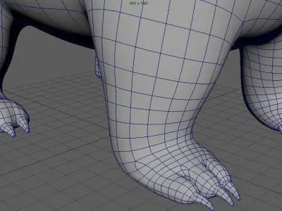 Cartoon Bear 3d Model Low-poly 3D model