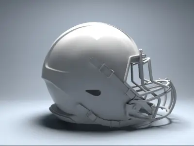 football helmet 3D model 3