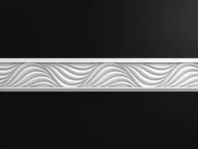 Carved molding 3D model 3D model