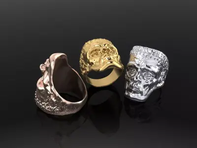 Frankenshtein ring 3D print model