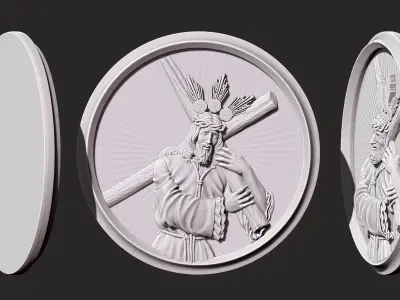 Jesus - Passion - Cross - Variant - CNC 3D print model 3D print model