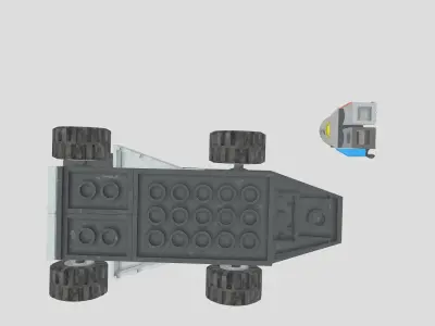 Rocket Racer from Lego Racers 1999 game Free low-poly 3D model