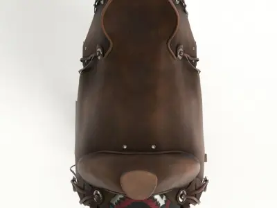 Western saddle 3D model