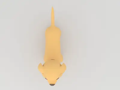 Cartoon Dog 3D Model Low-poly 3D model