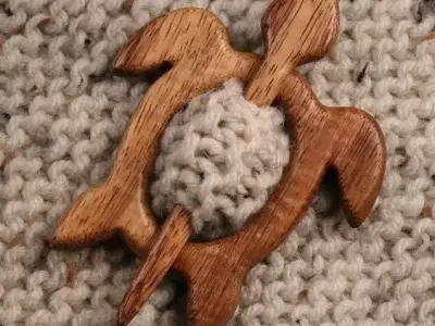 3D shawl pin 3D print model