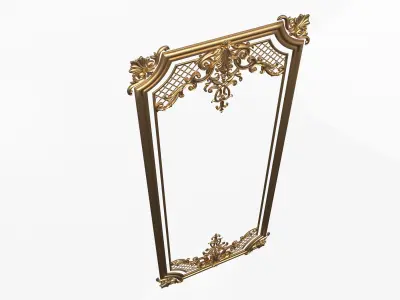 Carved Decoration Panel for CNC Low-poly 3D model