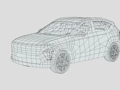 Hyundai KONA Electric 2024 Low-poly 3D model