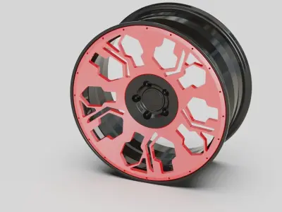 wheel rims tuning auto moto garage  3D model
