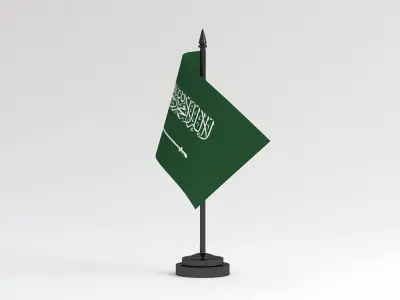 Table Flag Saudi Arabia 3D model