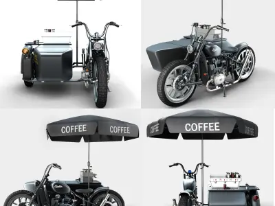Motorcycle coffee 3D model
