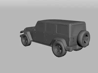 Jeep Wrangler Unlimited 3D print model