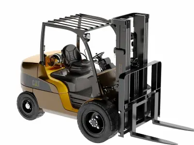 High-Quality CAT Forklift with Transport Equipment  3D model