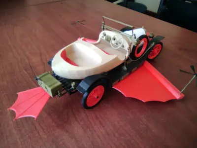 Chitty Chitty Bang Bang car PRINTABLE LOW POLY 3D print model