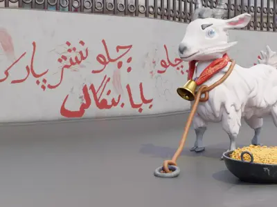 Stylized Goat 3D model