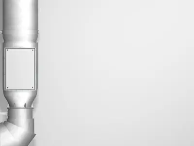 exhaust pipe website design Low-poly 3D model