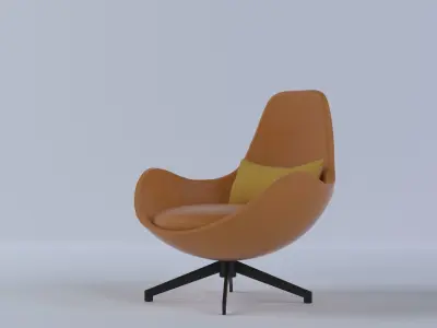 Orange chair  3D model