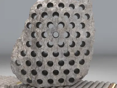 Stone Sculpture by Julian Charriere  3D model