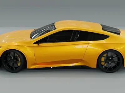 Generic 2 door electric Sports Car 3D model