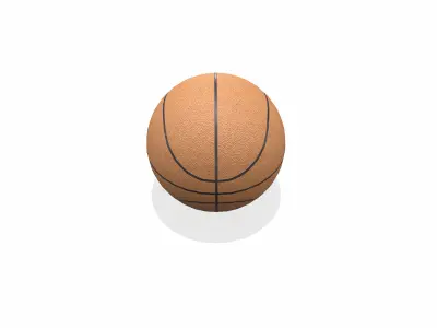 Generic Basketball Low-poly PBR Free low-poly 3D model