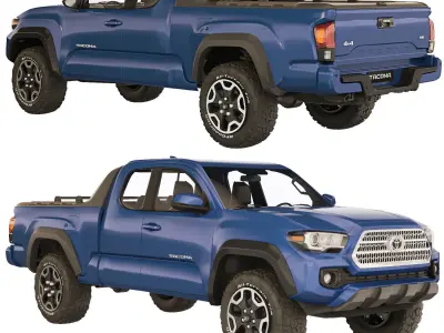 Toyota Tacoma extended cab 2017 3D model