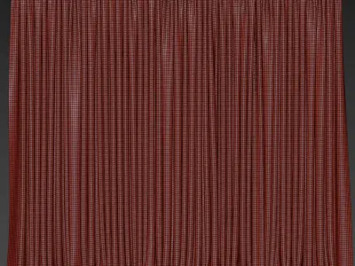 Layered Curtain Set for Large Windows 78 3D model