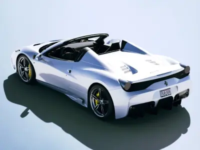Ferrari 458 Speciale Aperta 2015 Low-poly 3D model