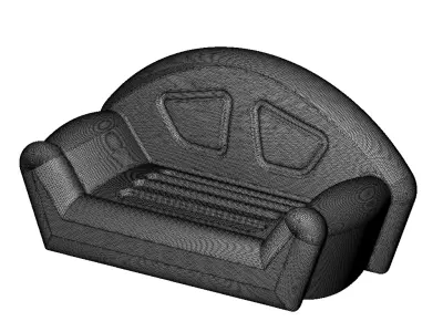 Premium Inflatable Sofa 3D print model