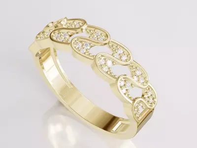 Jewelry Diamond Ring Model RG25 Free 3D print model