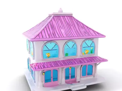 Whimsical Aquarium Building model pack Low-poly 3D model
