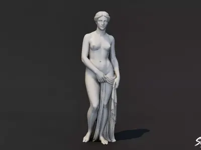 Aphrodite Statue Low-poly 3D model