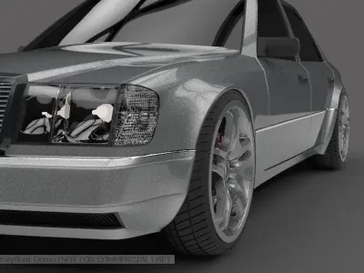 W124 E500 Free 3D model