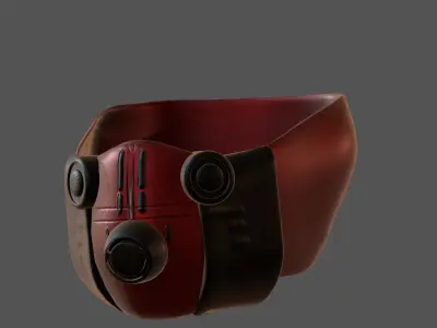 Gas mask helmet 3d model scifi Low-poly  Low-poly 3D model 85