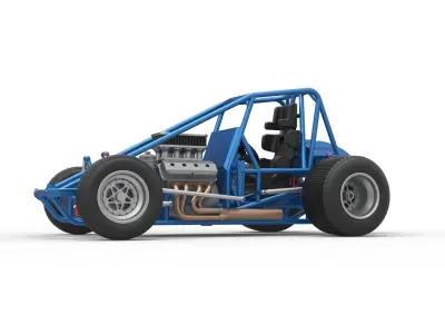 Sprint car Base Scale 1 to 25 3D print model