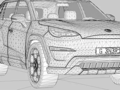 Generic SUV v16 Low-poly 3D model