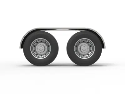 Semi truck Rear fenders Set 8 Scale 1 to 25 3D print model