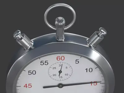 Stopwatch Low-poly 3D model