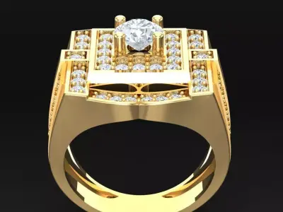 Luxury Men Rings Designs 4MR044 3D print model