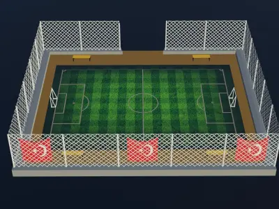 Soccer Stadium - Turkey Low-poly 3D model