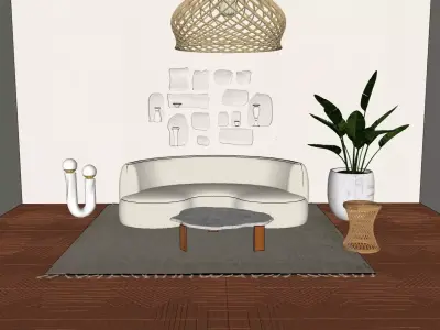 Curve Seat Area 3D model