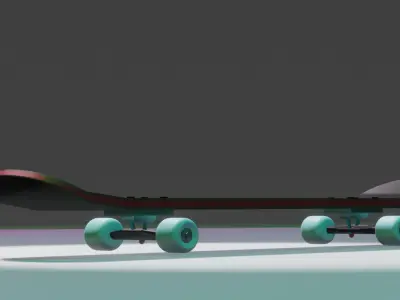 skateboard low-poly Low-poly 3D model
