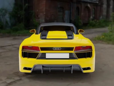 Audi R8 V10 Spyder 2017 Low-poly 3D model