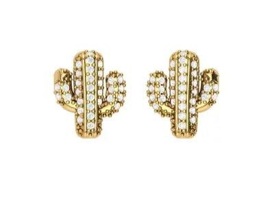 CactusV1 earring 3D print model